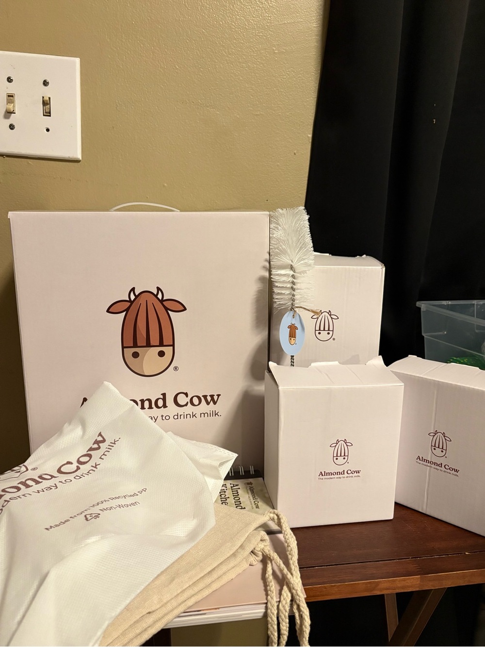 White Milk Maker Cleaning Brush and Accessories